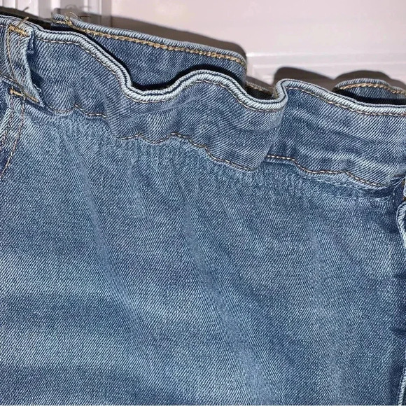 Eloquii Wide Leg Jeans Paperbag High Waist Plus Sz 28 Medium Wash Denim Pants - Picture 5 of 9